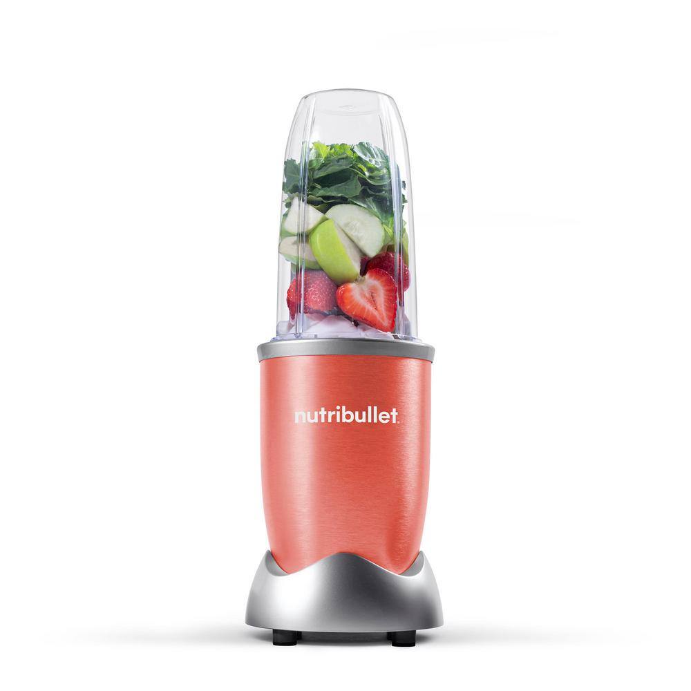 NutriBullet Pro 32 oz. Single Speed Coral Blender with 24 oz. Cup and Lids NB9-0901COR