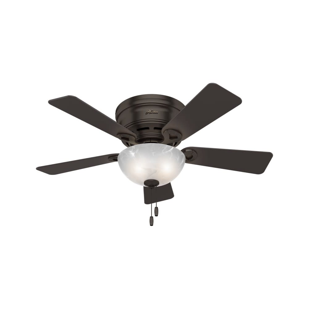 Hunter Haskell Ceiling Fan 42 Premier Bronze Dark Mocha ;