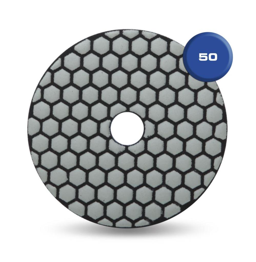 Resin Dry Polishing Pad 50 Grit 4 In.