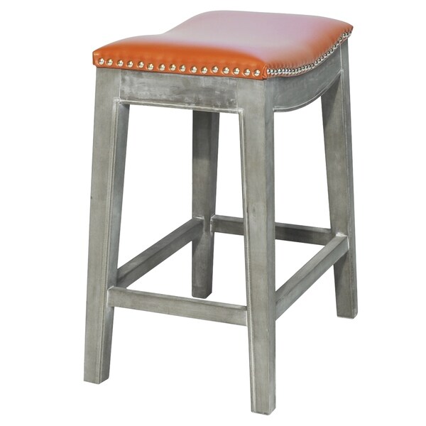 Elmo Bonded Leather Saddle Seat Counter Stool