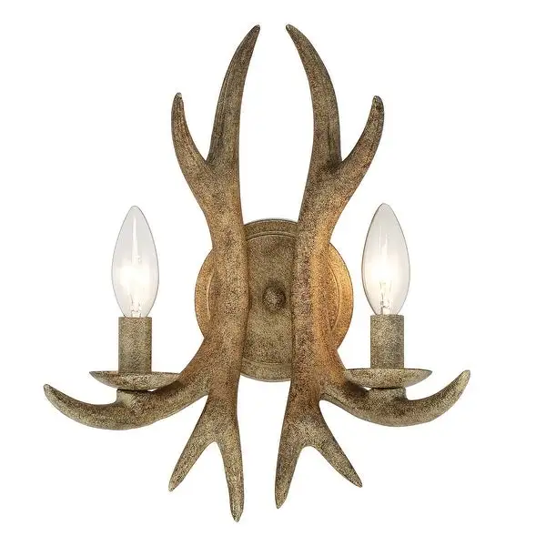 2 - Light Candle Antler Vanity Light