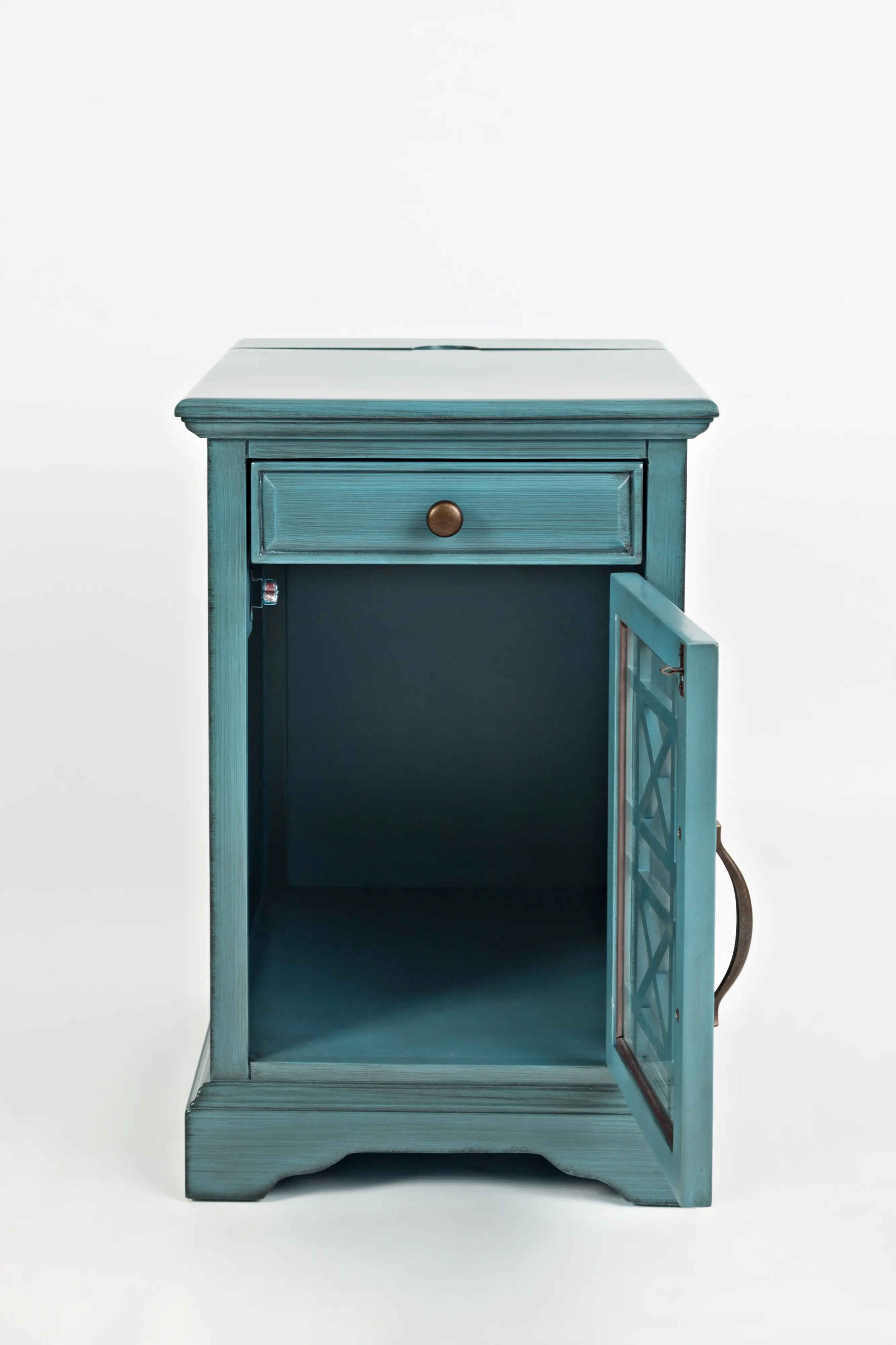 Craftsman Aqua Blue Side Table