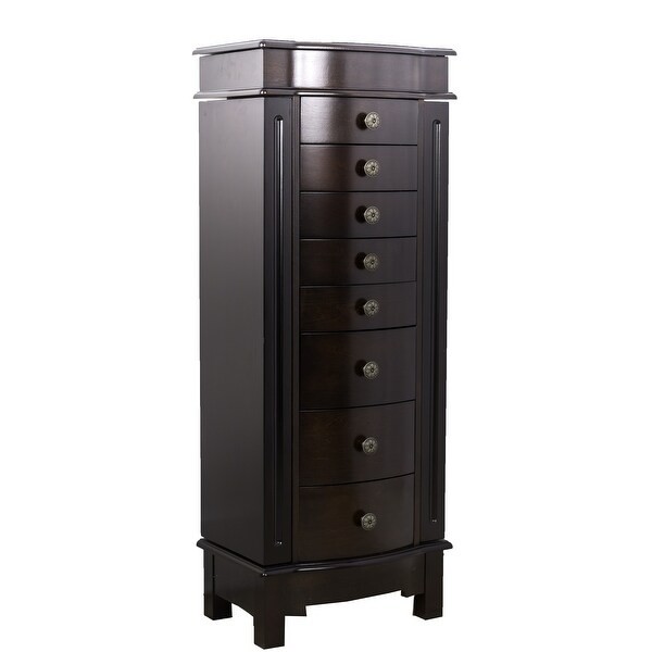 Hives and Honey Shiloh Walnut Jewelry Armoire - - 35086952