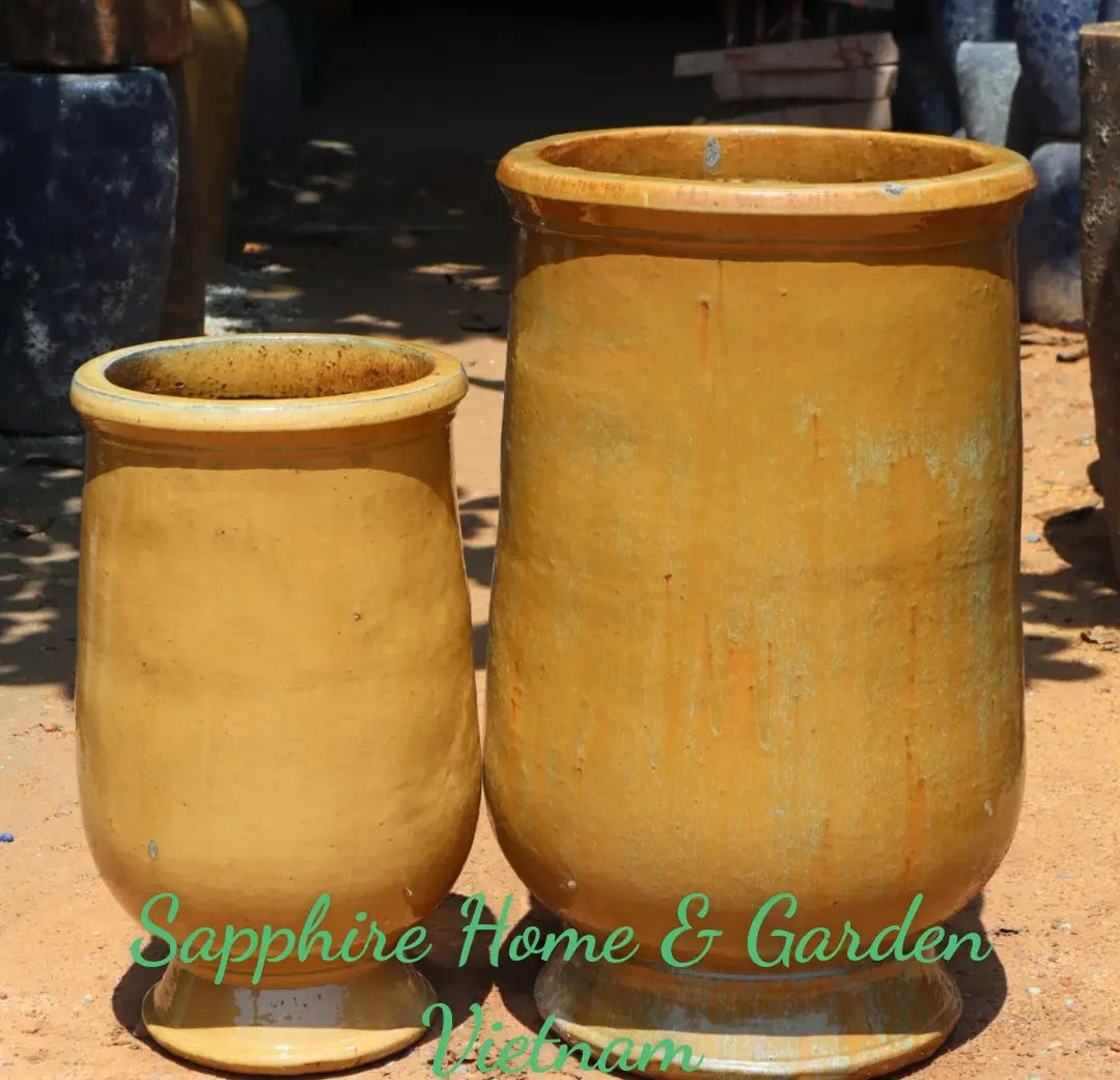 Big Ceramic Pots for Plants Garden outdoor decoration Large Rustic Atlantis Pots Mix with Glazed Pottery Pots