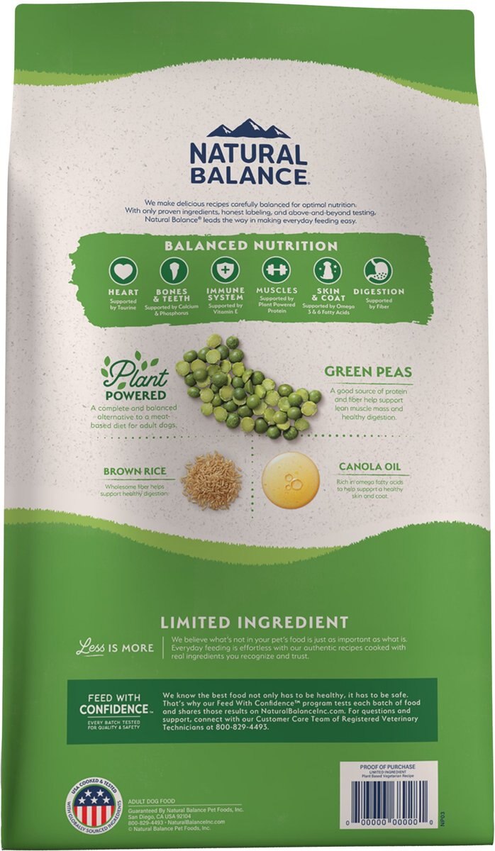 Natural Balance Vegetarian Formula Dry Dog Food