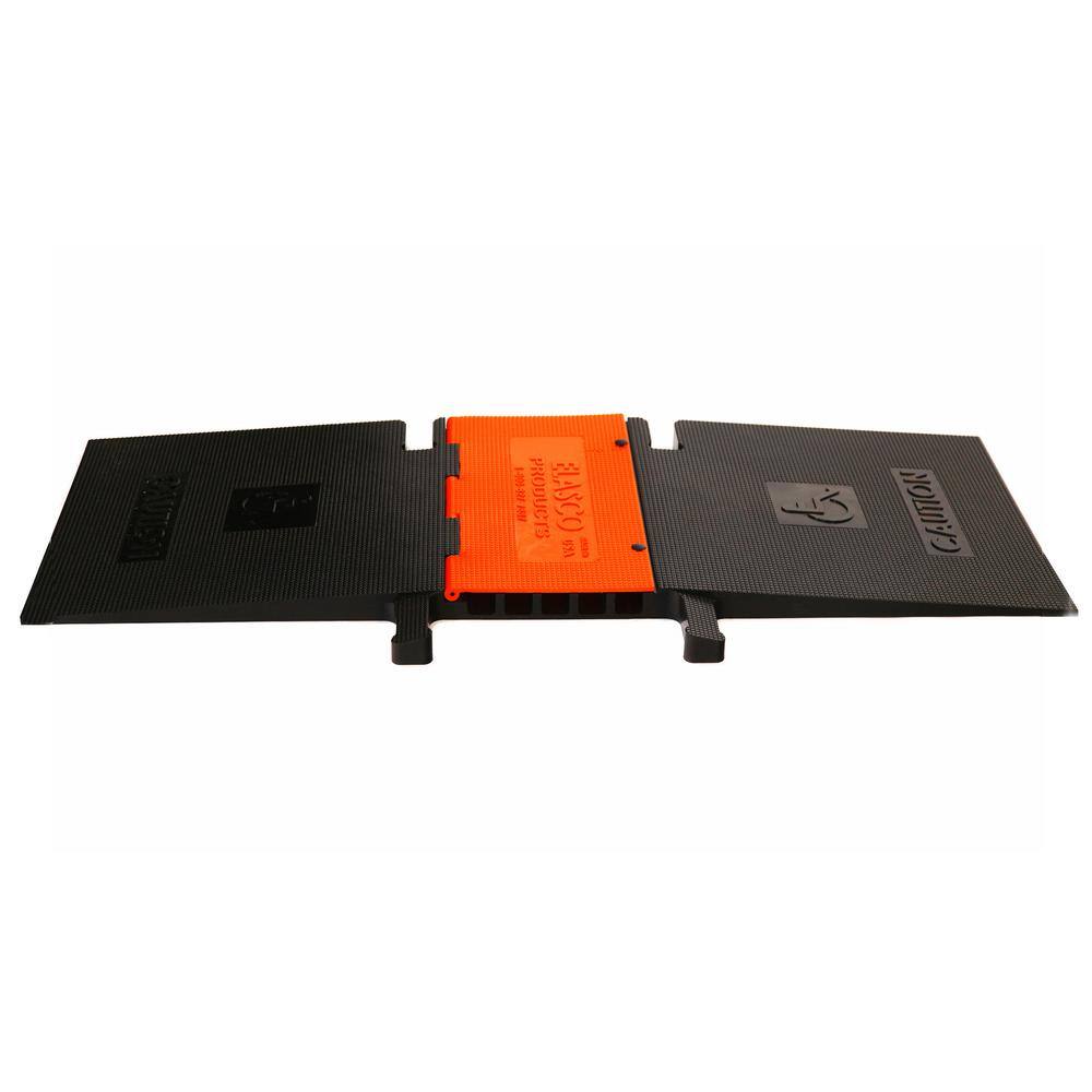 Elasco ADA Ramp (Americans with Disabilities Act Cable Ramp) 5-Channels Heavy-Duty in Black and Orange UG5140-ADA