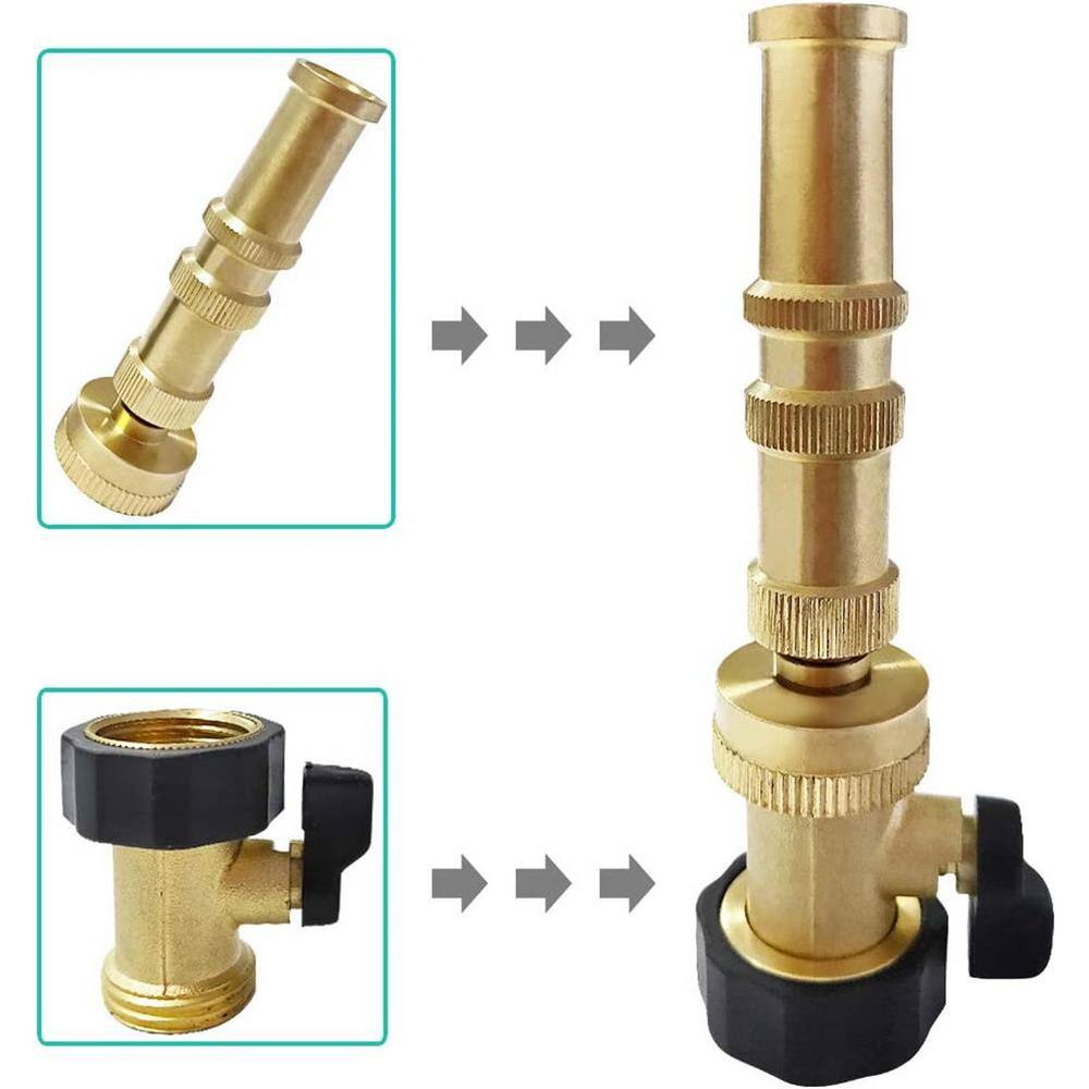 Hose Fittings Heavy-Duty Brass Globe Valve Garden Hose Globe Valve Garden (Pack of 2) B071JQPV9B