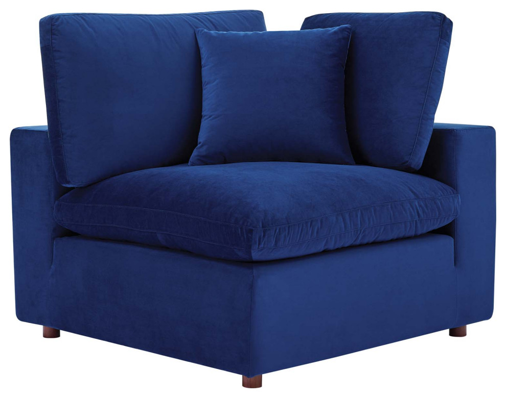 Commix Down Filled Overstuffed Performance Velvet Loveseat   Contemporary   Loveseats   by ShopFreely  Houzz