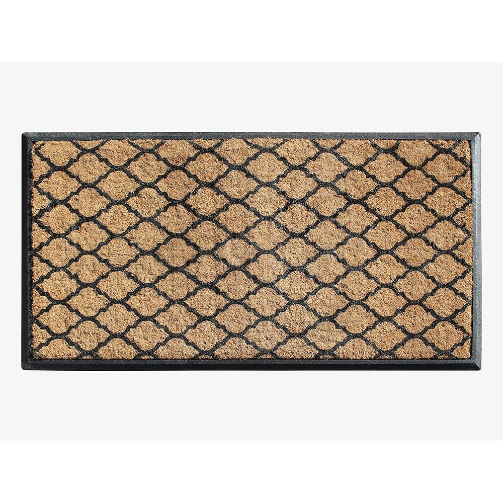 A1HC Natural Coir   Rubber Door Mat  30x48  Thick Durable Doormats for Outdoor Entrance