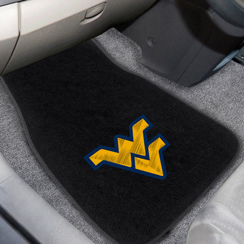 West Virginia Mountaineers NCAA 2-pc Embroidered Car Mat Set