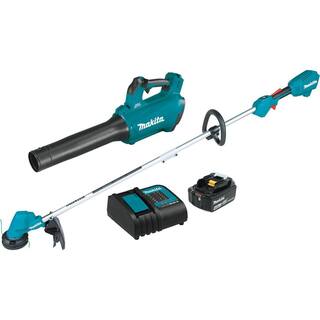 Makita 18V LXT Cordless Li-Ion Leaf BlowerString Trimmer Combo Kit 2-Tools 4.0Ah with bonus 0.08 in. x 175 ft. Trimmer Line XT287SM1-T03866