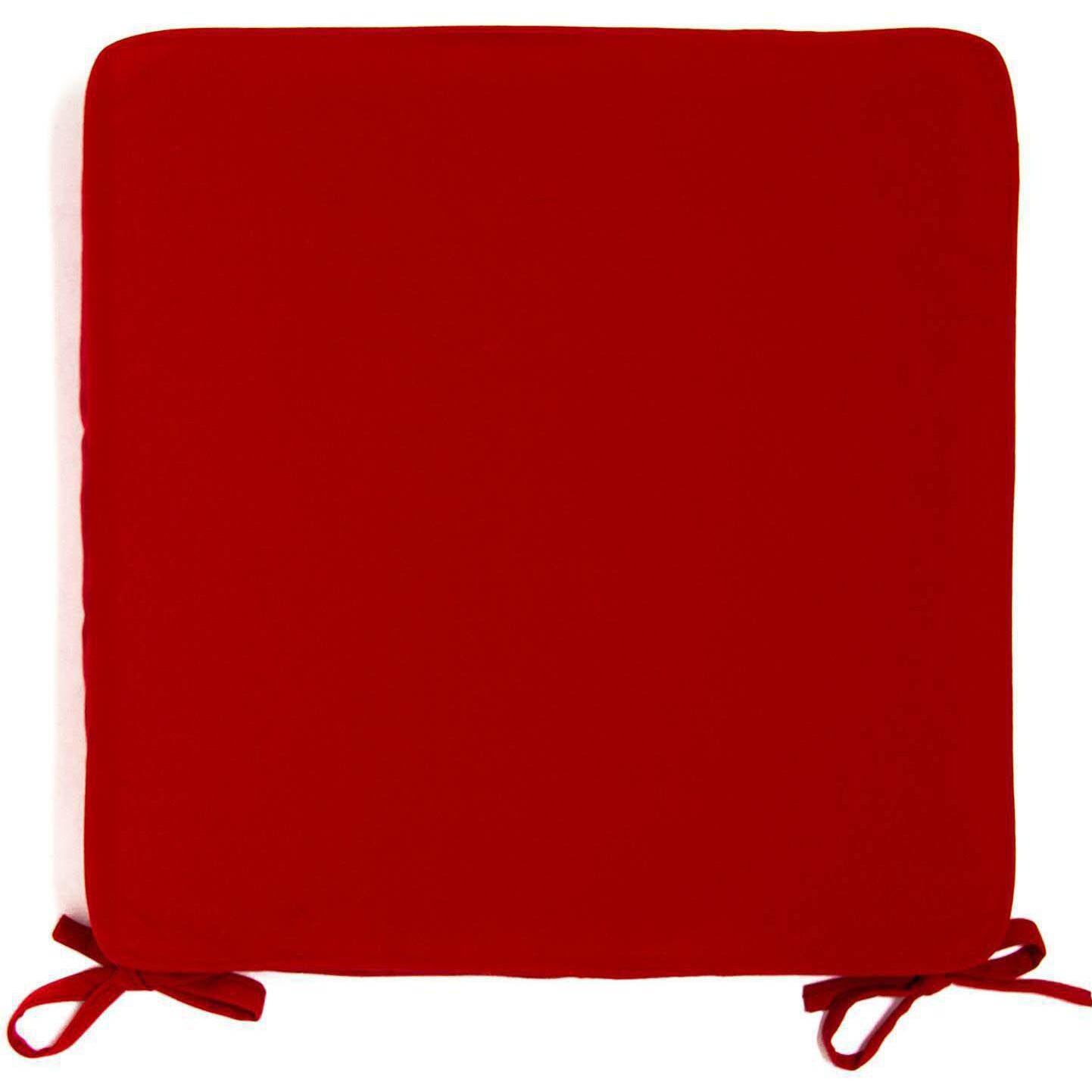 Sunbrella Canvas Jockey Red Extra Large Outdoor Replacement Seat Cushion W/ Knife Edge By Signature