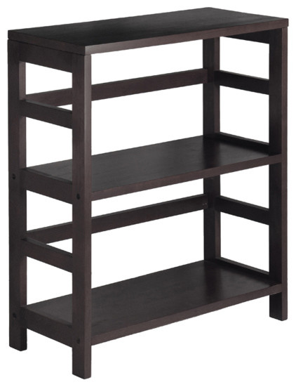 Capri 2 Section M Storage Shelf With 4 Foldable Black Fabric Baskets   Transitional   Bookcases   by Pot Racks Plus  Houzz