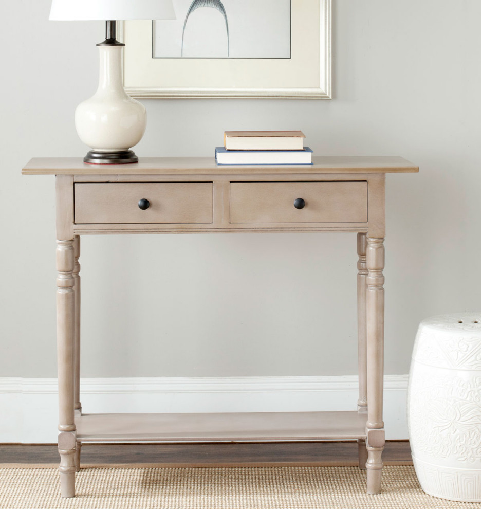 Vada 2 Drawer Console Vintage Gray   Traditional   Console Tables   by V.S.D Furniture  Houzz