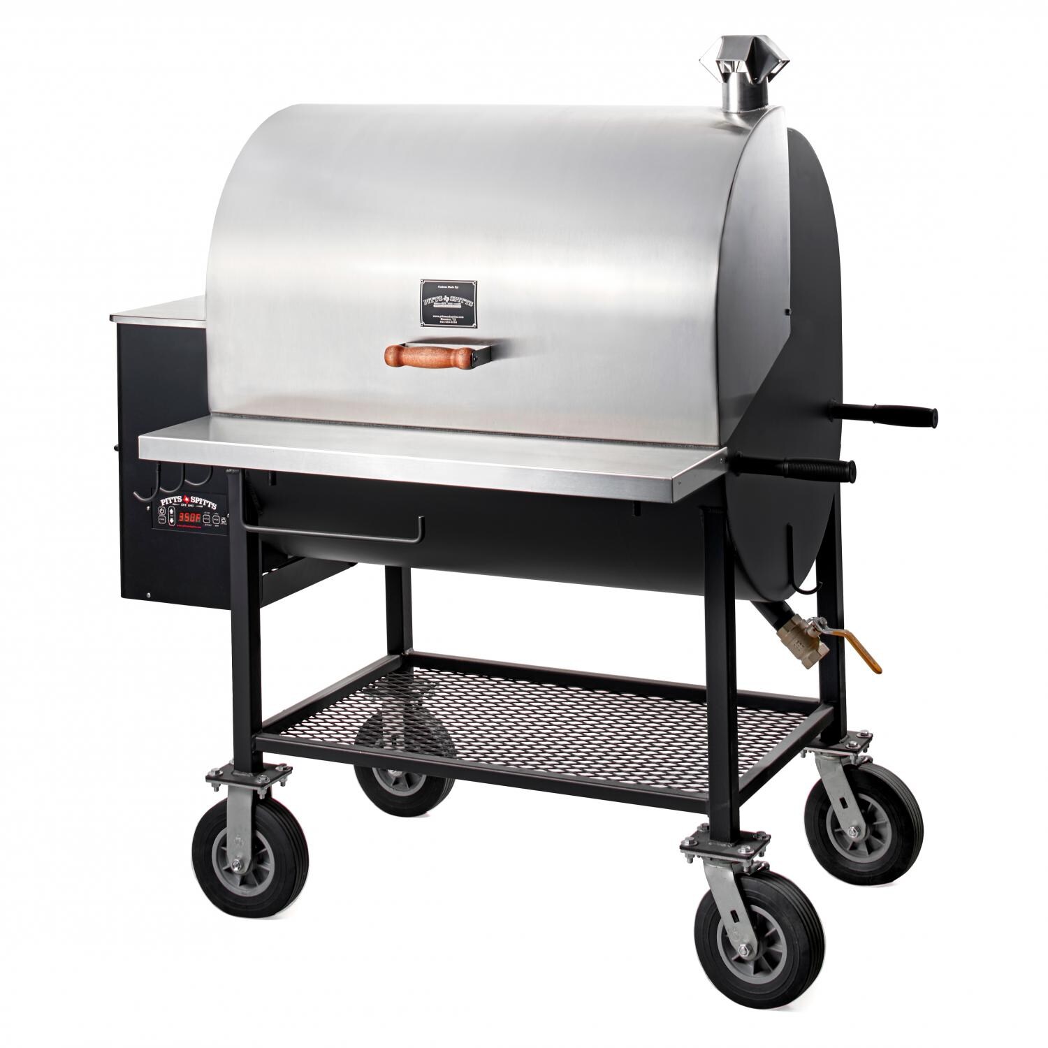 Pitts and Spitts Maverick 2000 Pellet Grill W/ 8-Inch Wheel Upgrade