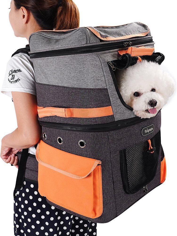 ibiyaya Two-Tier Dog and Cat Travel Backpack