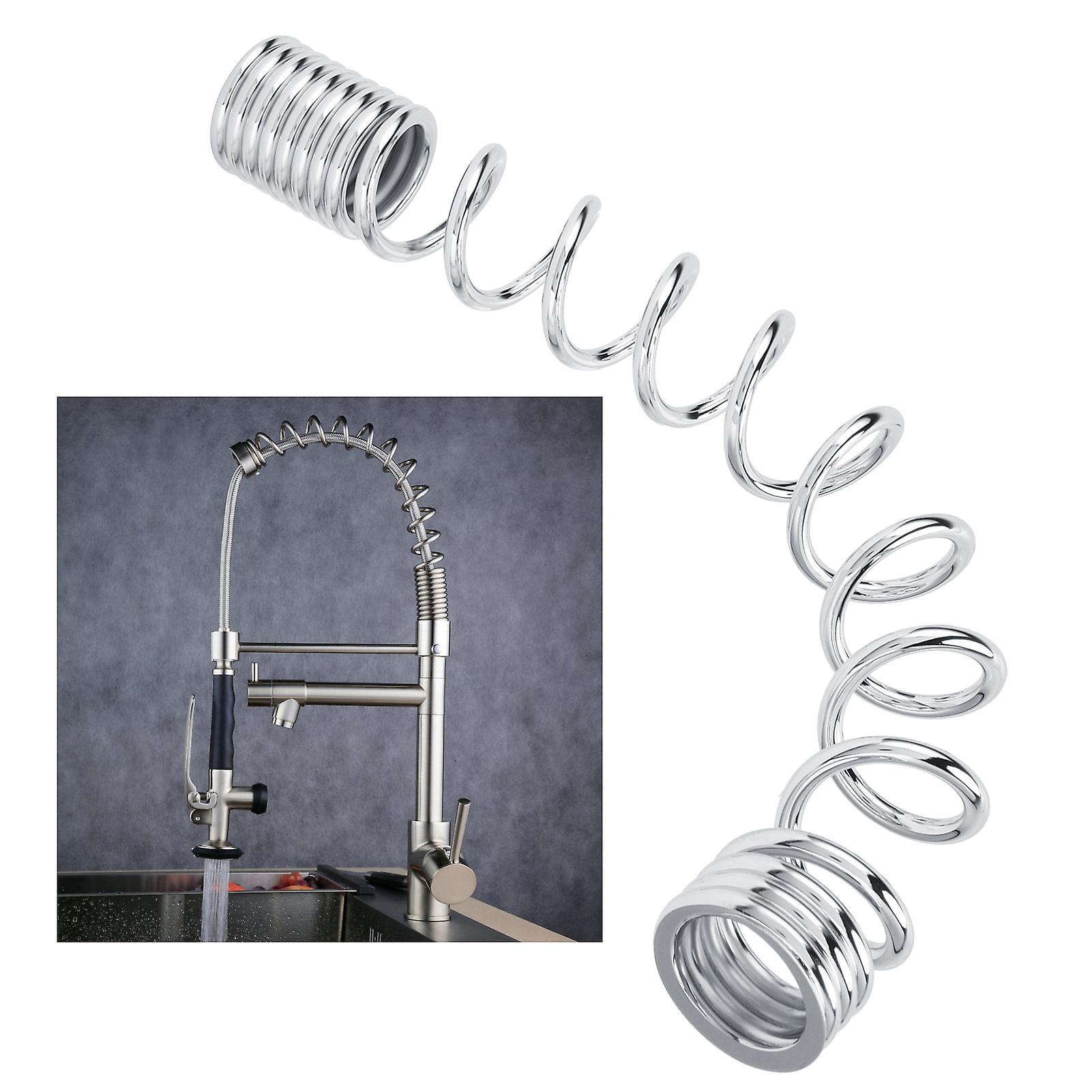 Pull Down Faucet Short Spring， Stainless Steel High Pressure Rinse Sprayer One-handle Pre-rinse Pull Down Sprayer For Kitchen， Bathroom