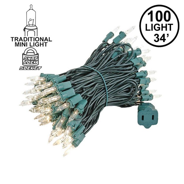 Novelty Lights Incandescent Christmas String Lights 100 Mini Bulbs 34 Feet