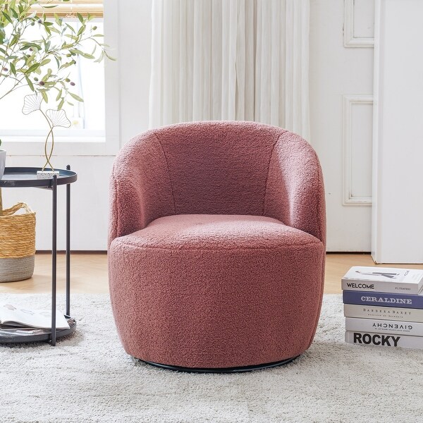 Teddy Fabric Upholstery Barrel Chair Swivel Chair