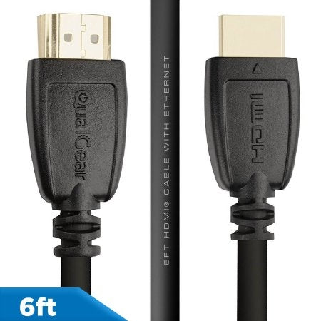 Qualgear 6 Feet High Speed HDMI 20 cable with 24k Gold Plated Contac