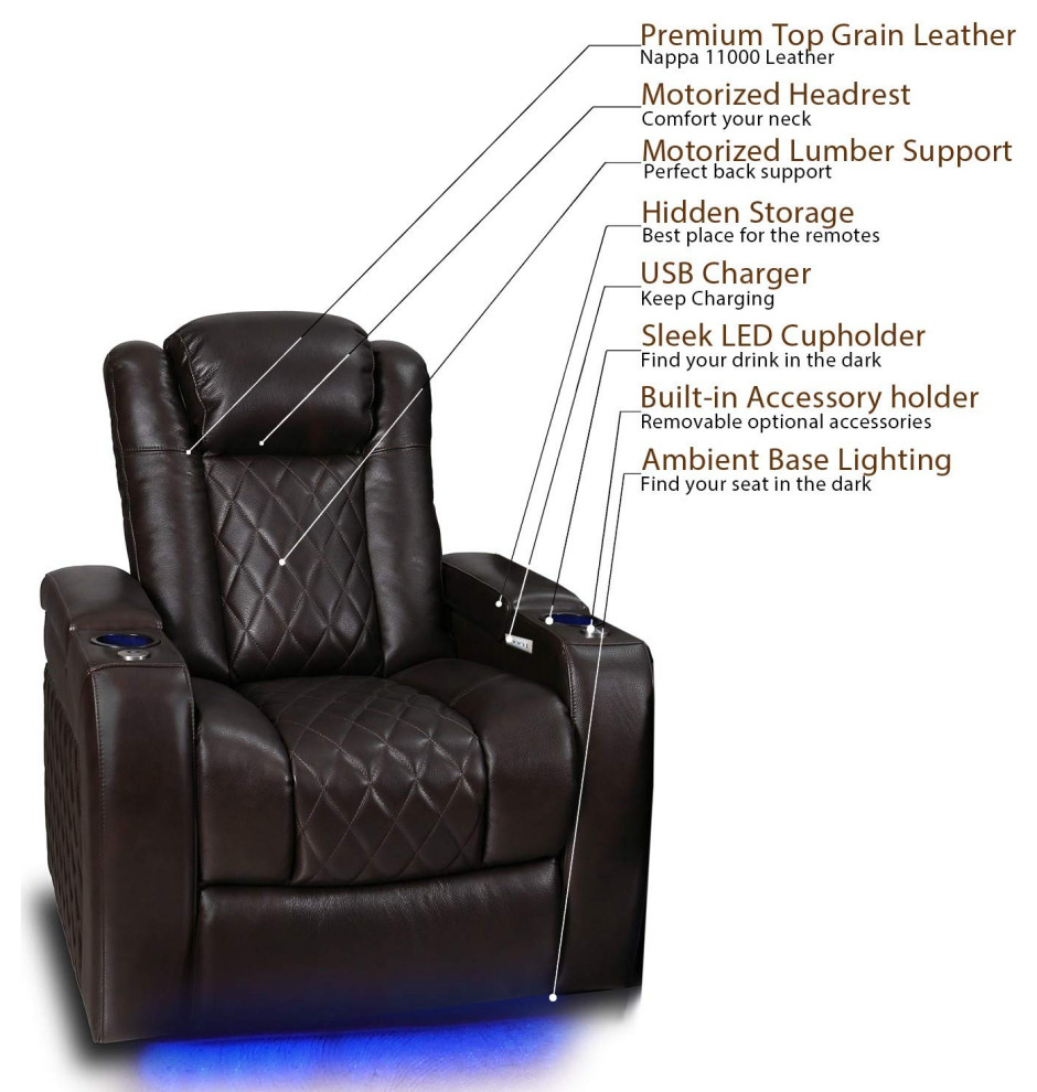 Tuscany Leather Home Theater Seating   Modern   Theater Seating   by E VISION INTL INC.  Houzz