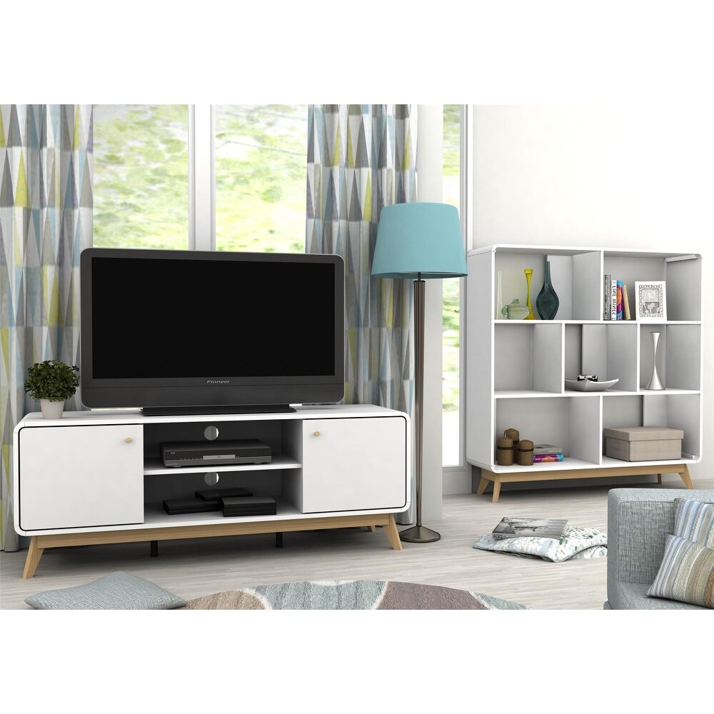 Ren Home Leva Media Console TV Stand with Storage