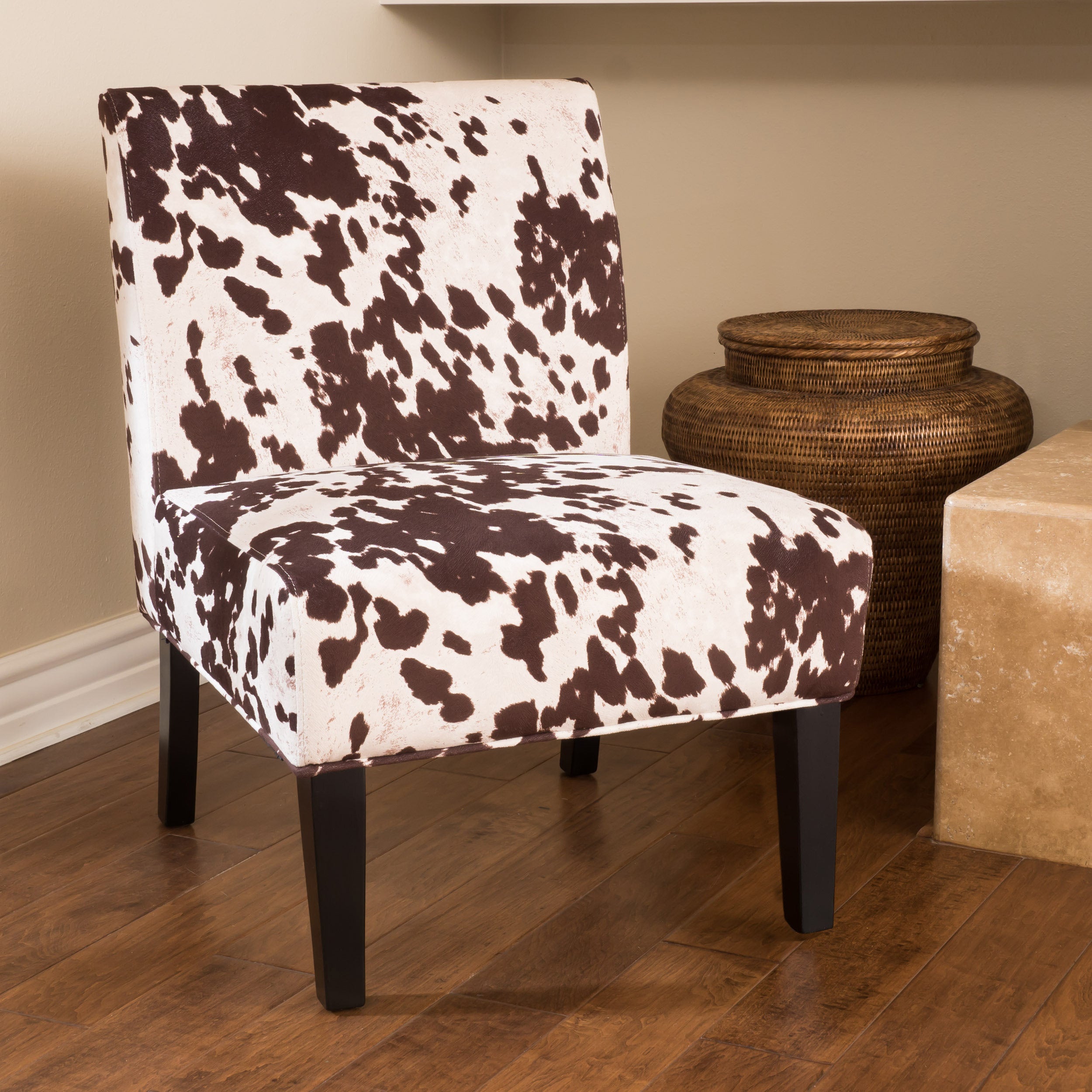 Kalee Contemporary Fabric Slipper Accent Chair