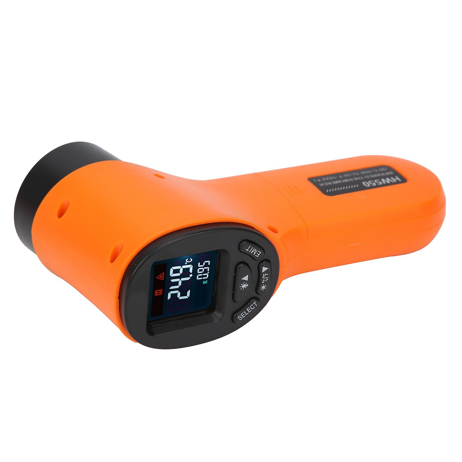 Temperature Measuring Gun Noncontact Infrared Portable Handheld Thermometer Hw550orange