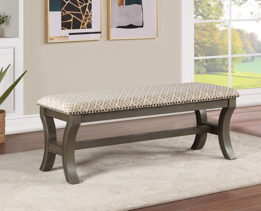 Monaco 48 quotBench   Transitional   Upholstered Benches   by Office Star Products  Houzz