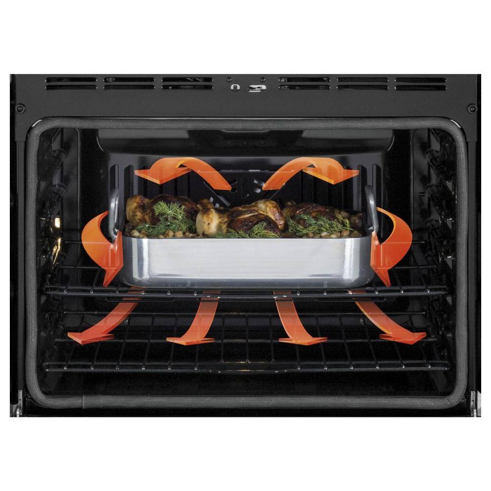 GE Profile Profile 30 in. Double Electric Wall Oven with Convection Self-Cleaning and Built-In Microwave in Stainless Steel PT7800SHSS