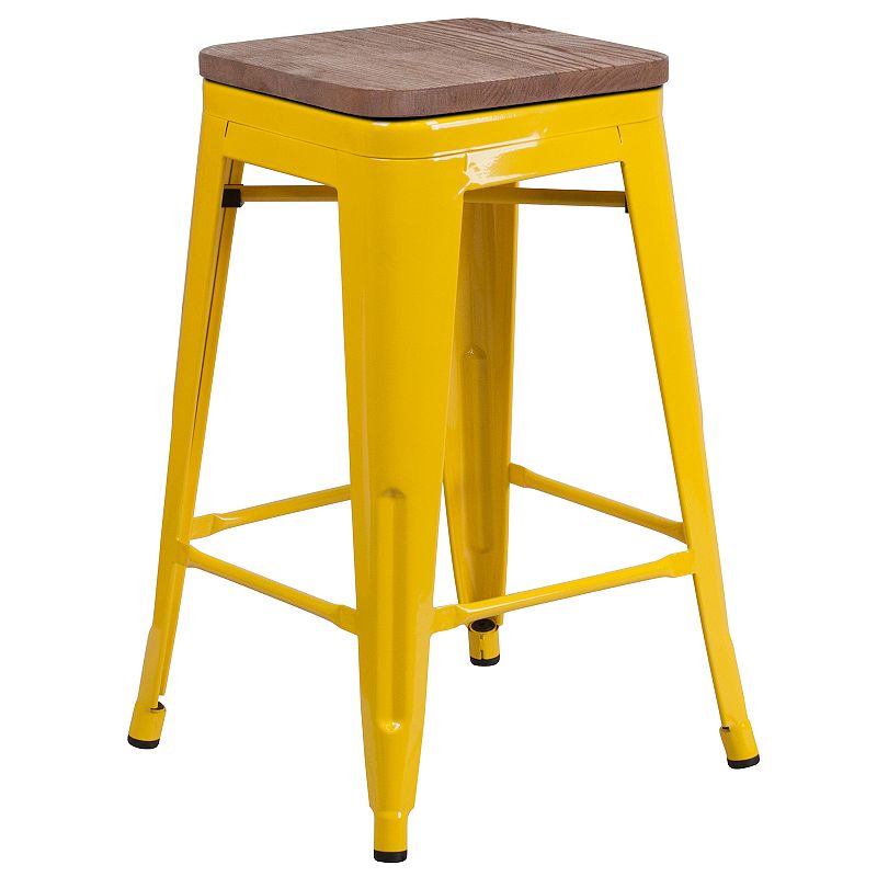 Flash Furniture Backless Mixed Media Counter Stool