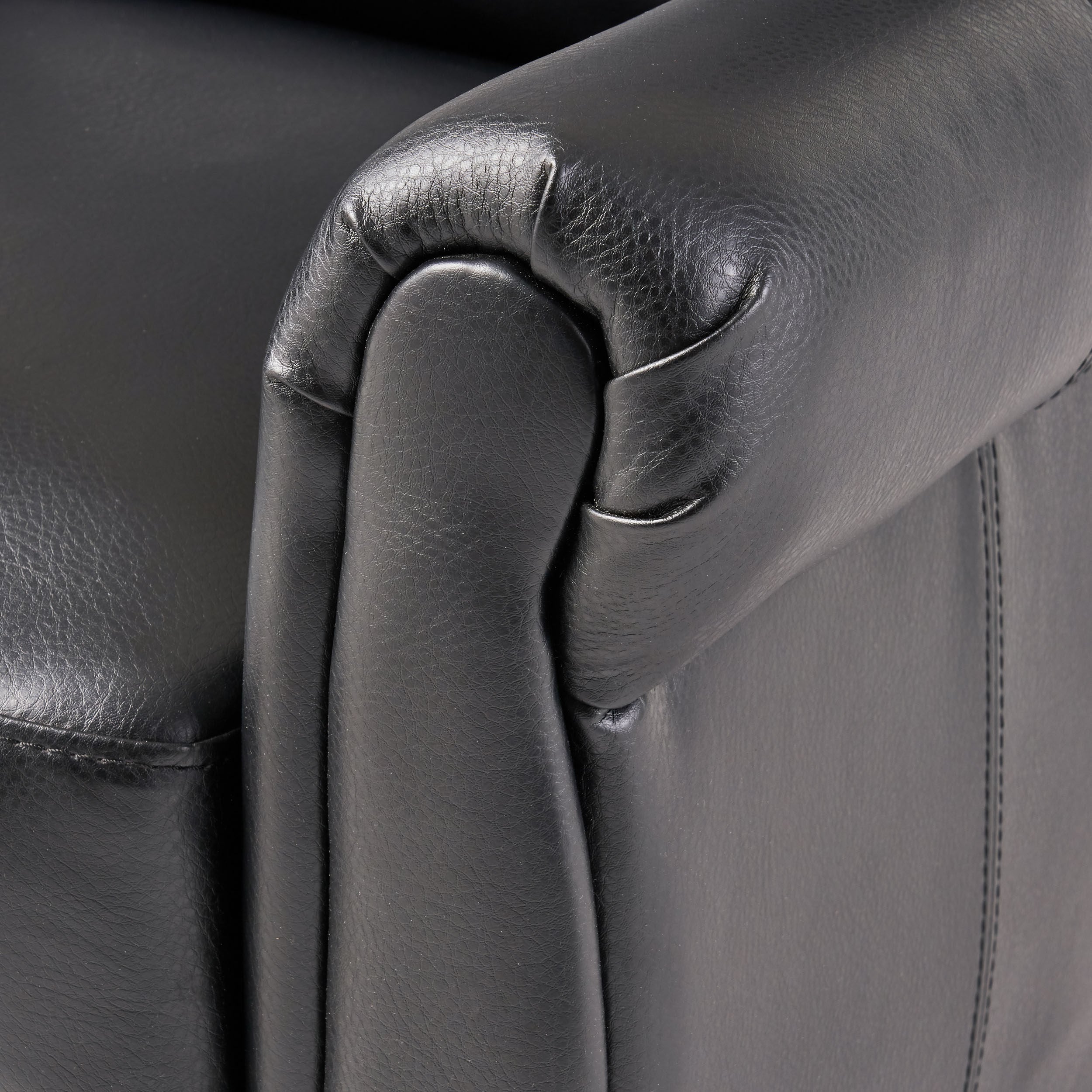 Lloyd Black Leather Recliner Club Chair