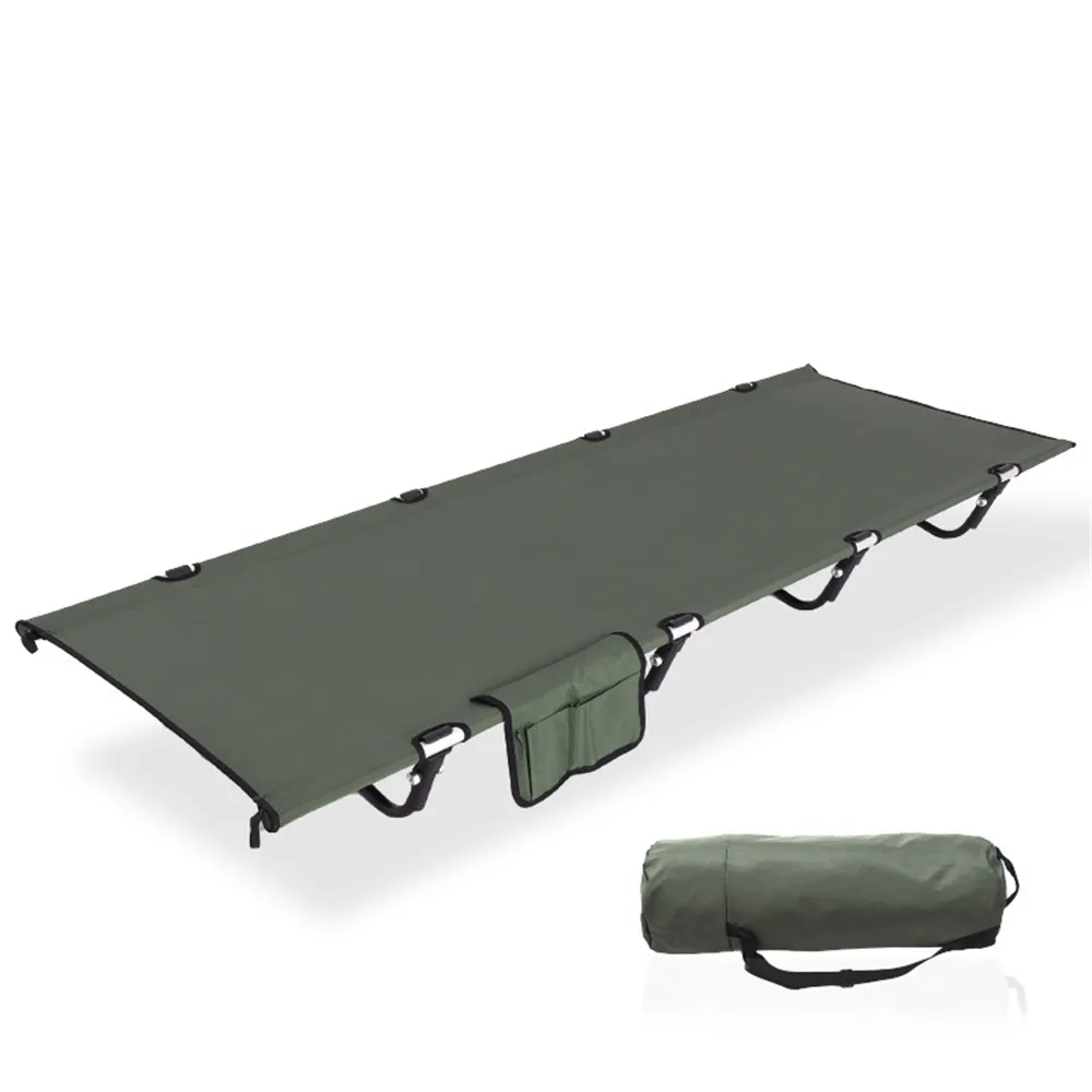 Oem Outdoor Portable Ultralight Aluminum oy Material Oxford Cloth Single Lunch Break Simple Folding Camp Bed