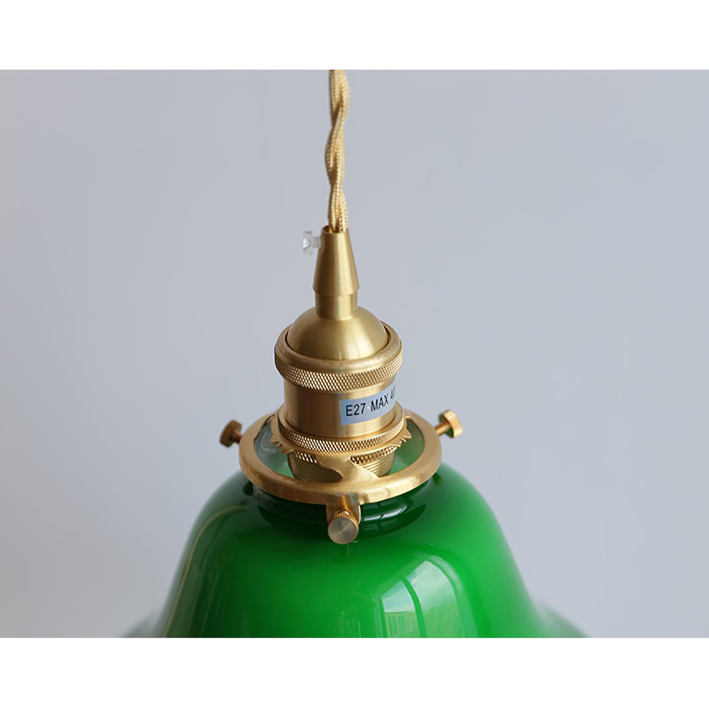 Green Bell Pendant Light