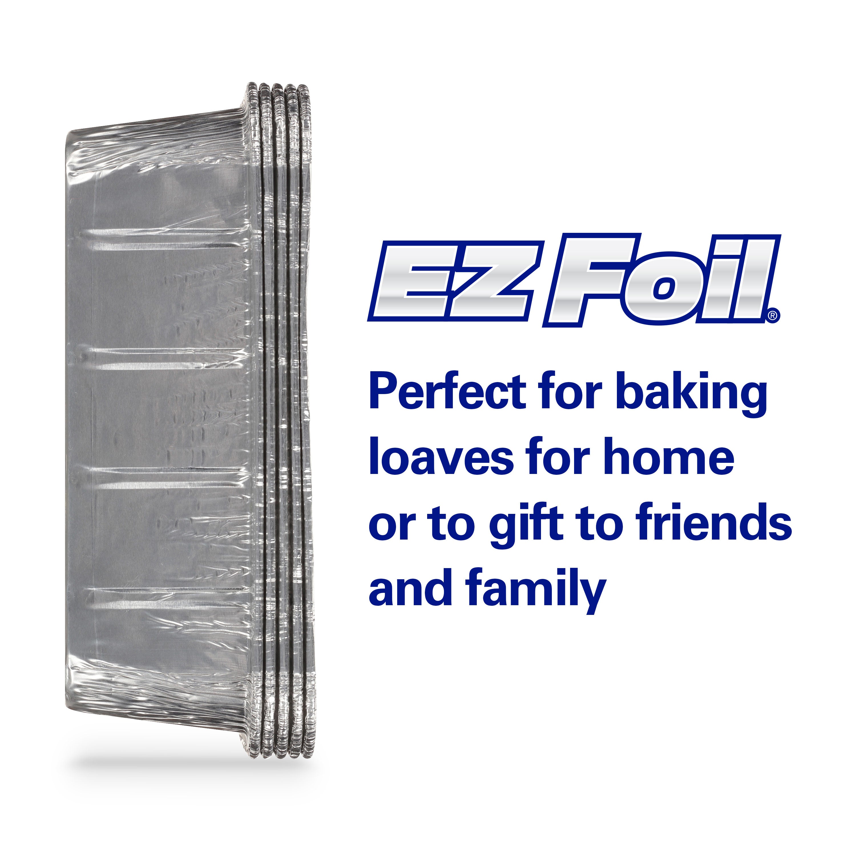 EZ Aluminum Foil Loaf Pans with Lids, Medium, 8 x 4 inch, 5 Count