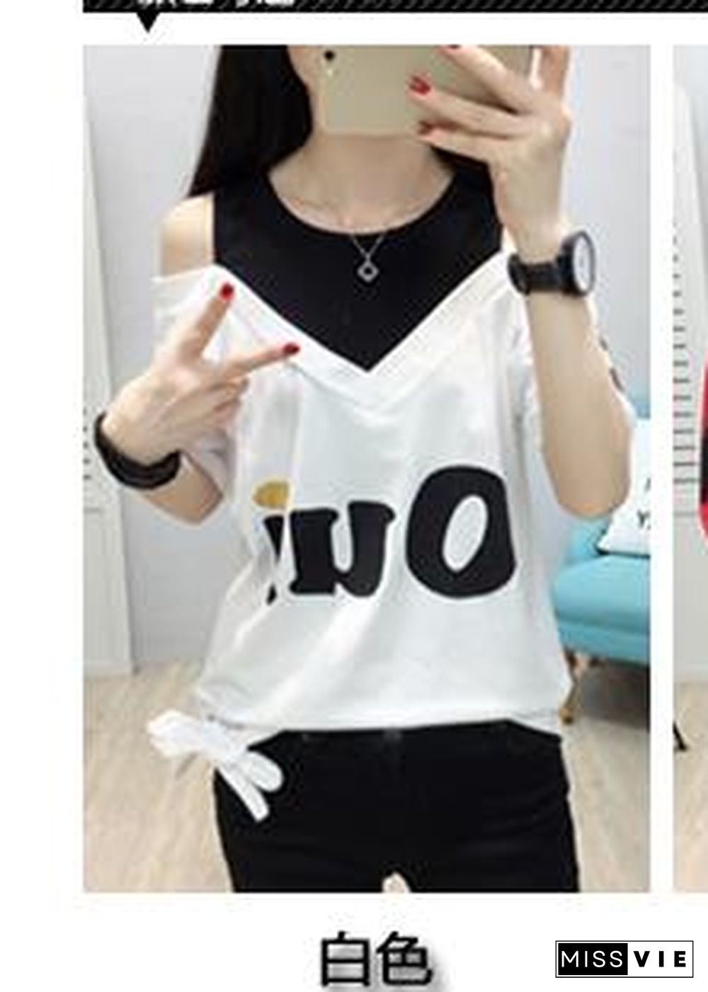 Women T Shirt Off Shoulder Summer Top For Women Short Sleeve Kawaii T-Shirt Women O- Neck Cotton Funny T Shirts White Clothes