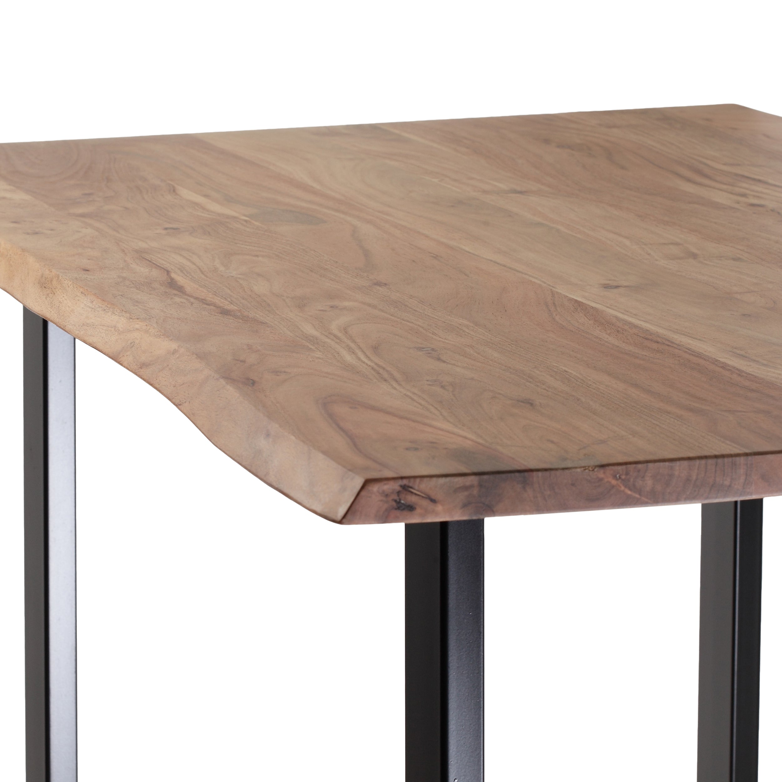 Melia Modern Industrial Acacia Wood Dining Table