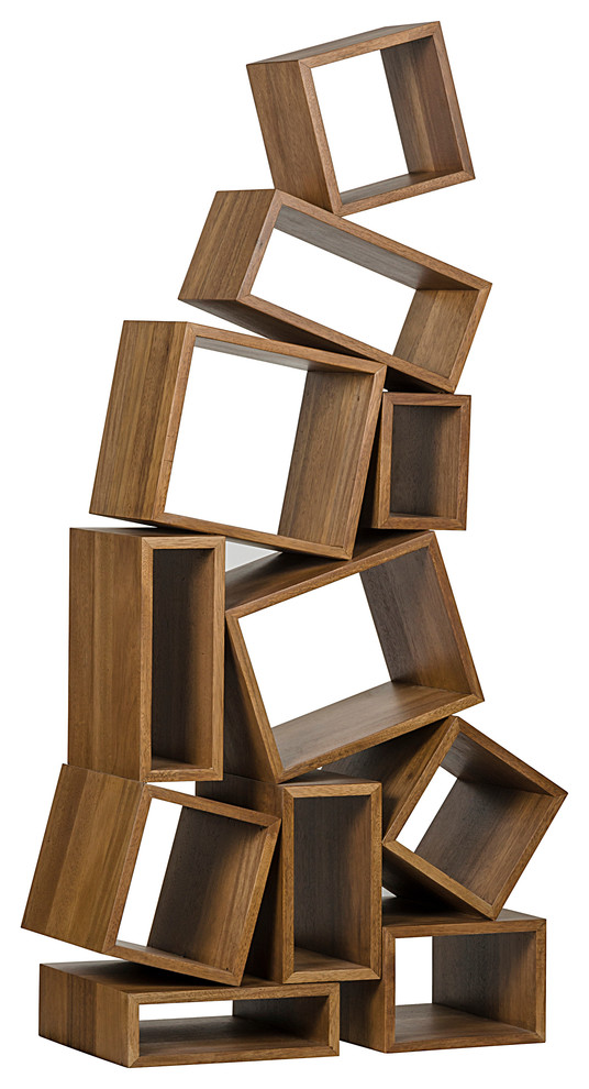 Cubist Bookcase  Dark Walnut   Transitional   Bookcases   by Lighting Reimagined  Houzz