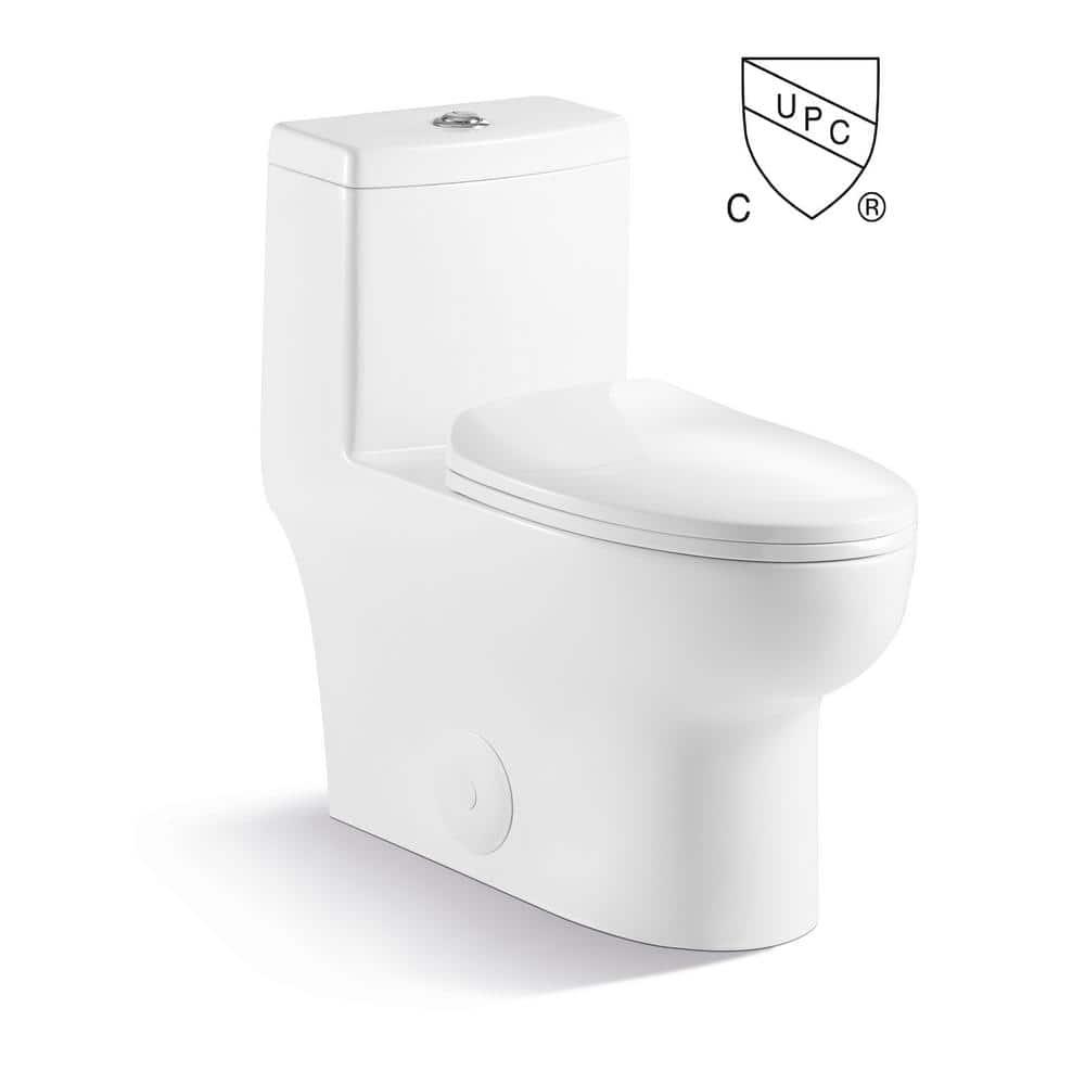 Kingsman Hardware Kingsman Casa Max 1Piece 1216 GPF Dual Flush Elongated Toilet in White Seat Included