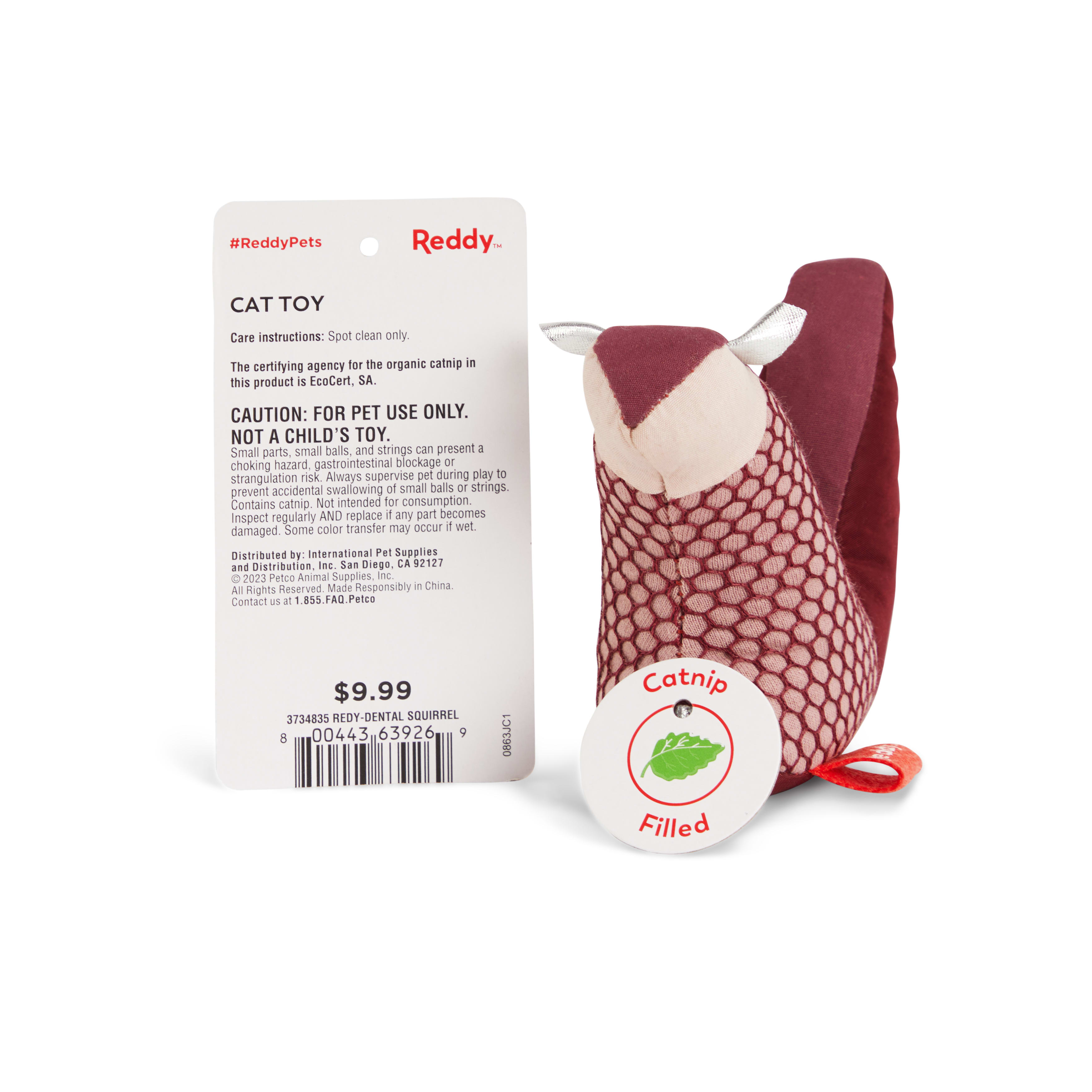 Reddy Dental Squirrel Cat Toy