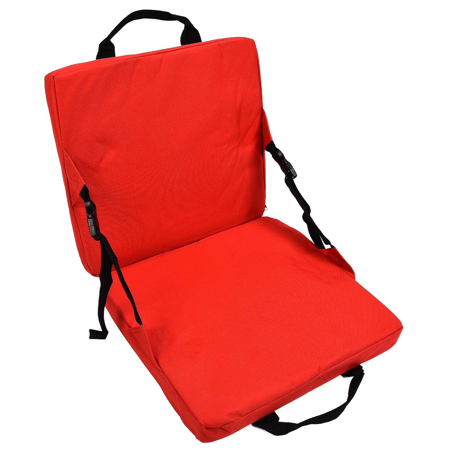 Chair Cushion Foldable Portable Soft Comfortable Seat Cushion With Backrest For Outdoor Camping Hiking Stadium Officered