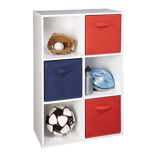 Closetmaid 899600 Decorative Home Stackable 6 Cube Cubeicals Organizer Storage In White With Hardware For Home Office Closet Or Toys