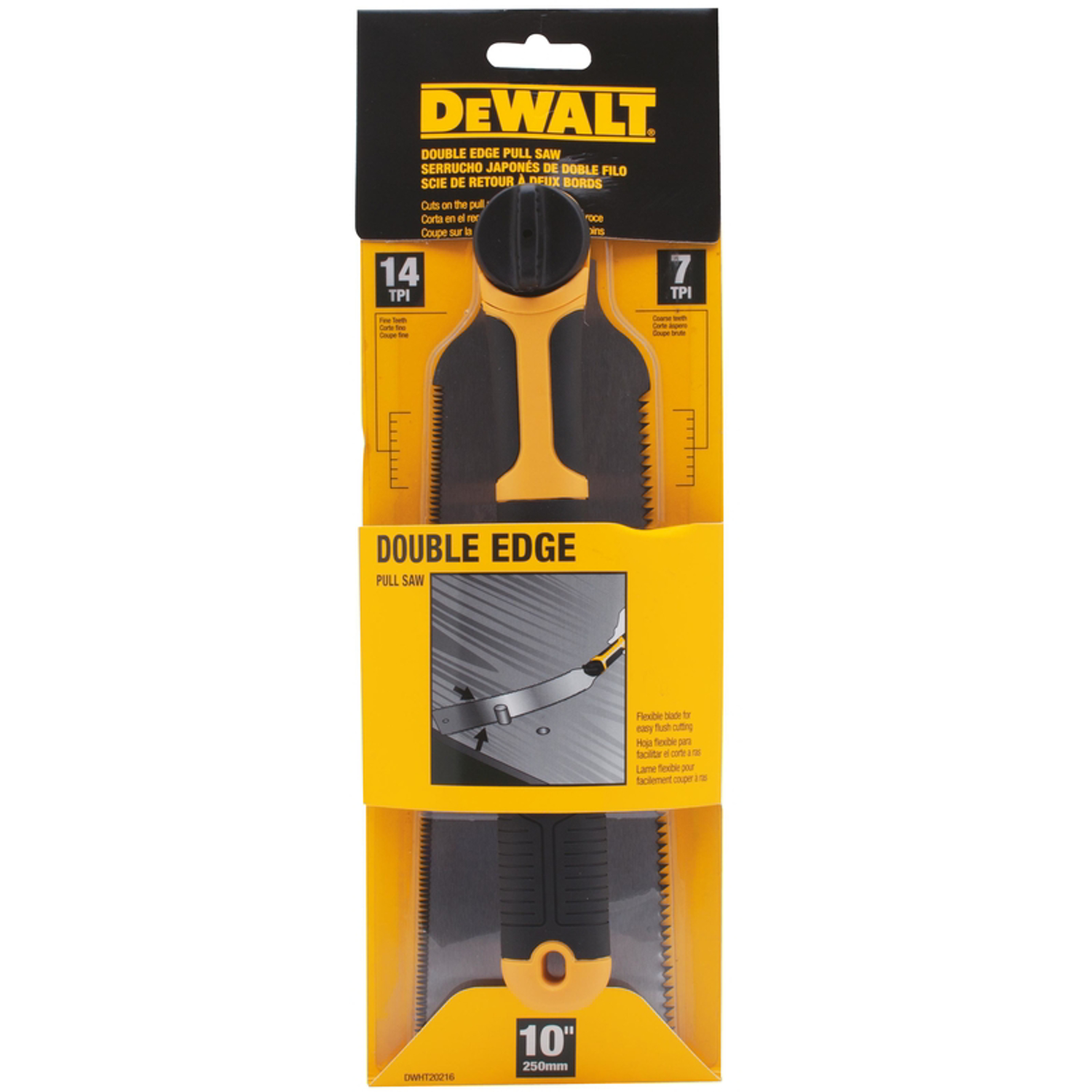 DW 10 in. Double Edge Pull Saw 7/14 TPI Flush Cut 1 pc