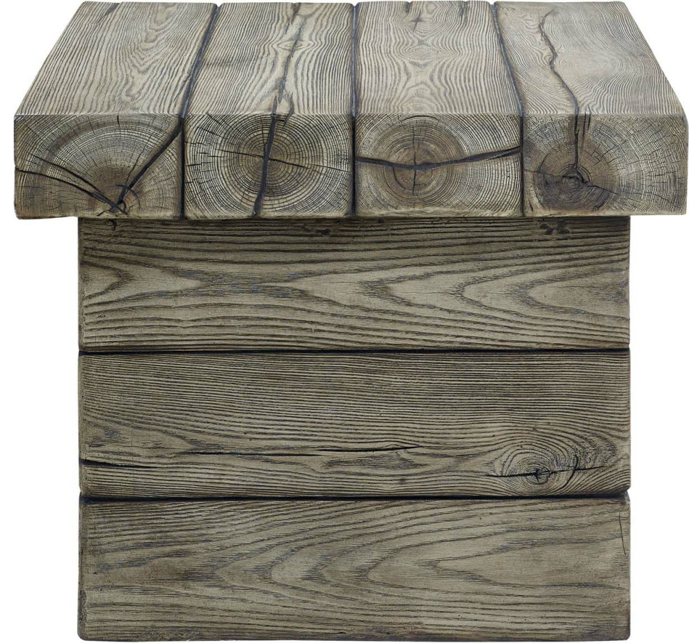 Coastal Side Table   Rustic   Outdoor Side Tables   by HedgeApple  Houzz