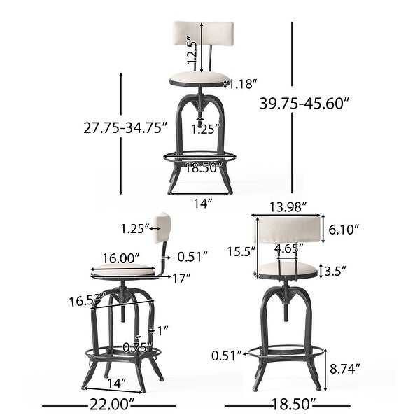 Stirling 29-inch Adjustable Backed Barstool by Christopher Knight Home