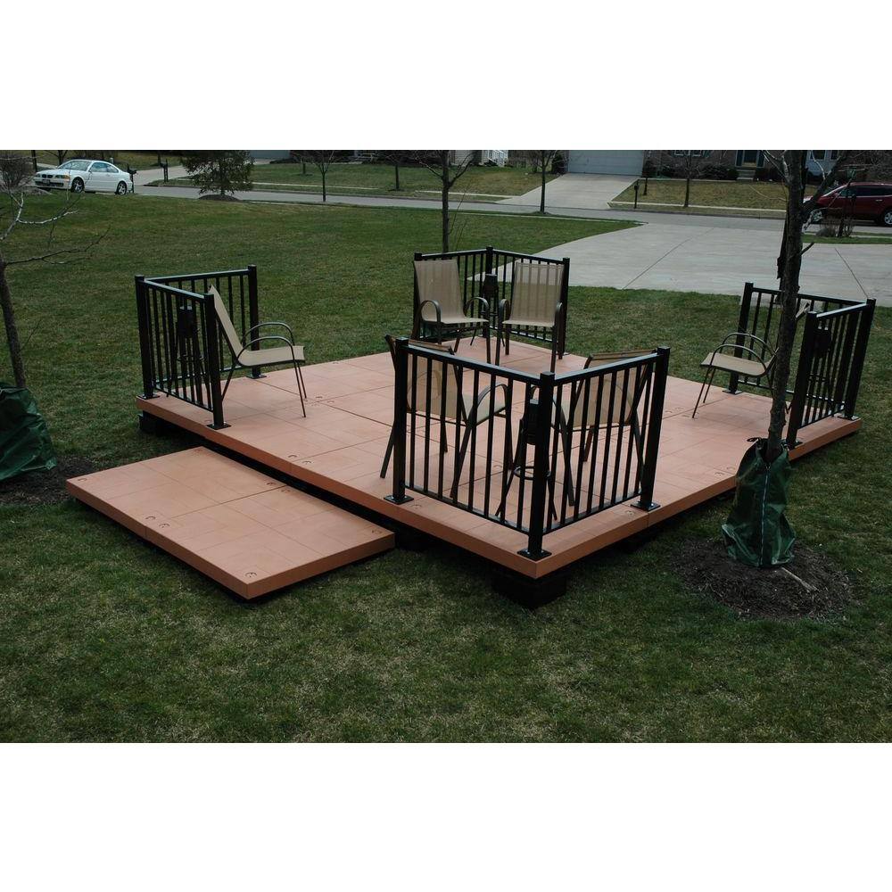 UDECX 10 ft. x 10 ft. 100 sq. ft. Red Cedar Patio Deck Starter Kit RSKW31