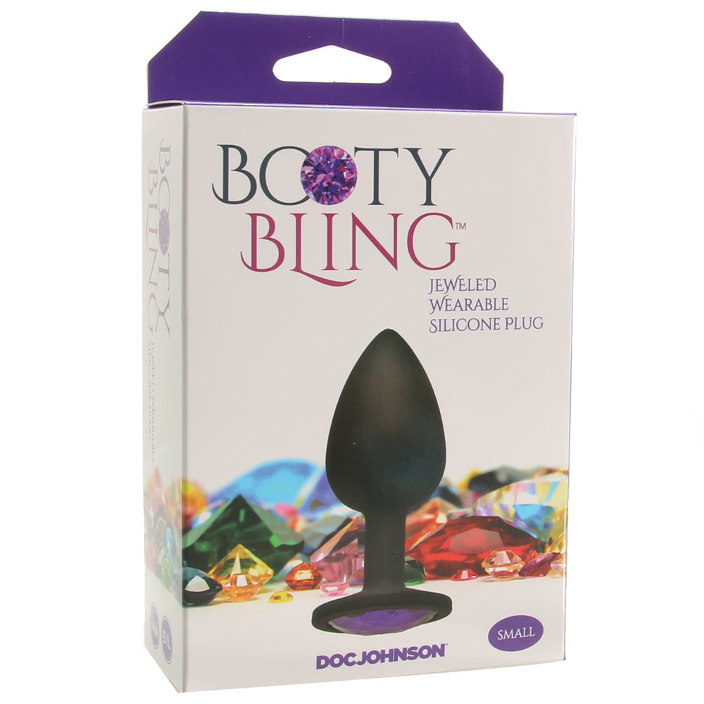 Booty Bling Small Purple Jeweled Silicone Plug