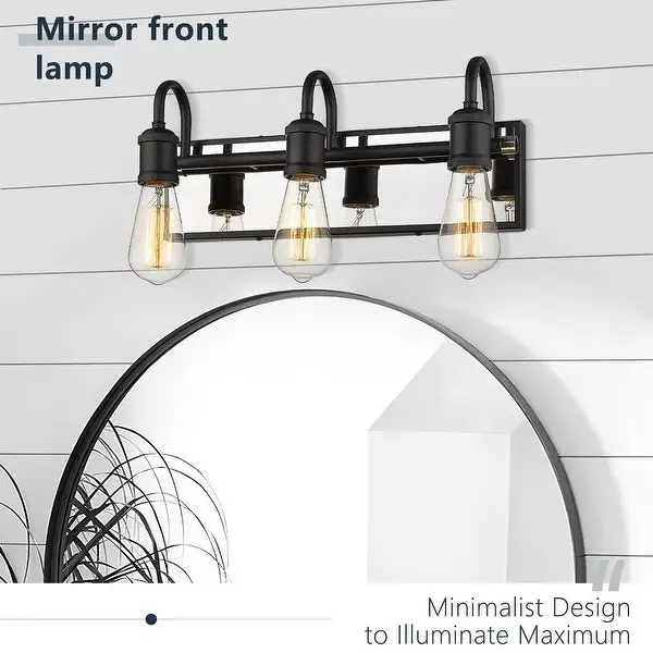 Industrial Modern Bathroom Vanity Lights,3-Light Indoor Sconces Wall Lighting Water Pipe