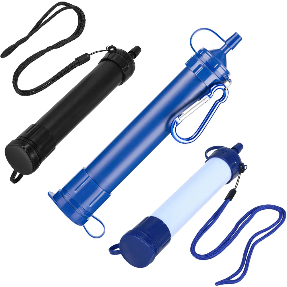 Personal water filter straw for outdoor survival water purifier straw emergency camping hiking equipment