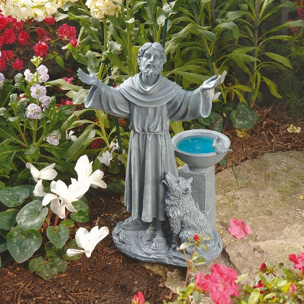 Design Toscano St Francis x27 s Garden Blessing Sculpture Gray